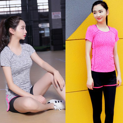 春夏新款瑜伽服健身服套装夏季女士短袖短裤跑步运动健身服套装|ruв категории движение/йога/фитнес/фанаты товаров, йога, йога одежда - от Buy2taobao.com для оказания профессиональной услуги покупки агента Taobao