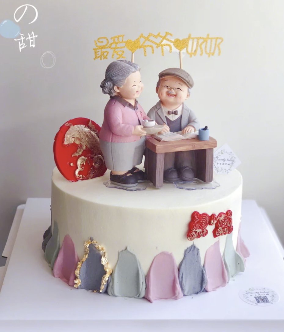老夫妻爺爺奶奶蛋糕裝飾擺件插牌在類目 節慶用品/禮品, 婚慶佈景/道具, 婚慶絹花中 - 來自Buy2taobao.com提供專業的淘寶代購服務