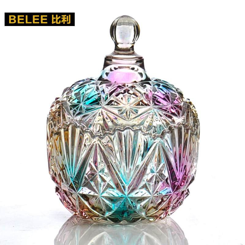 Bili European style Storage tank Dried fruit cans gift originality decorate Home Furnishing Containers Stained Glass Candy jarin the Home accessories , Decorative items , Storage tank category - from Buy2taobao.com to provide professional Taobao agent buy service