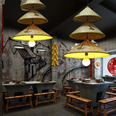 仿古装饰灯竹艺吊灯竹编草帽斗笠帽斗笠灯餐厅包间包房农家乐灯罩在类目 家装主材, 灯具灯饰, 吊灯中 - 来自Buy2taobao.com提供专业的淘宝代购服务