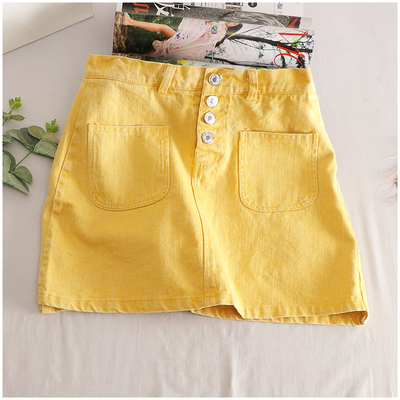 淘淘衣裳 夏季新品韩版修身显瘦包臀内衬防走光牛仔短裙女57297