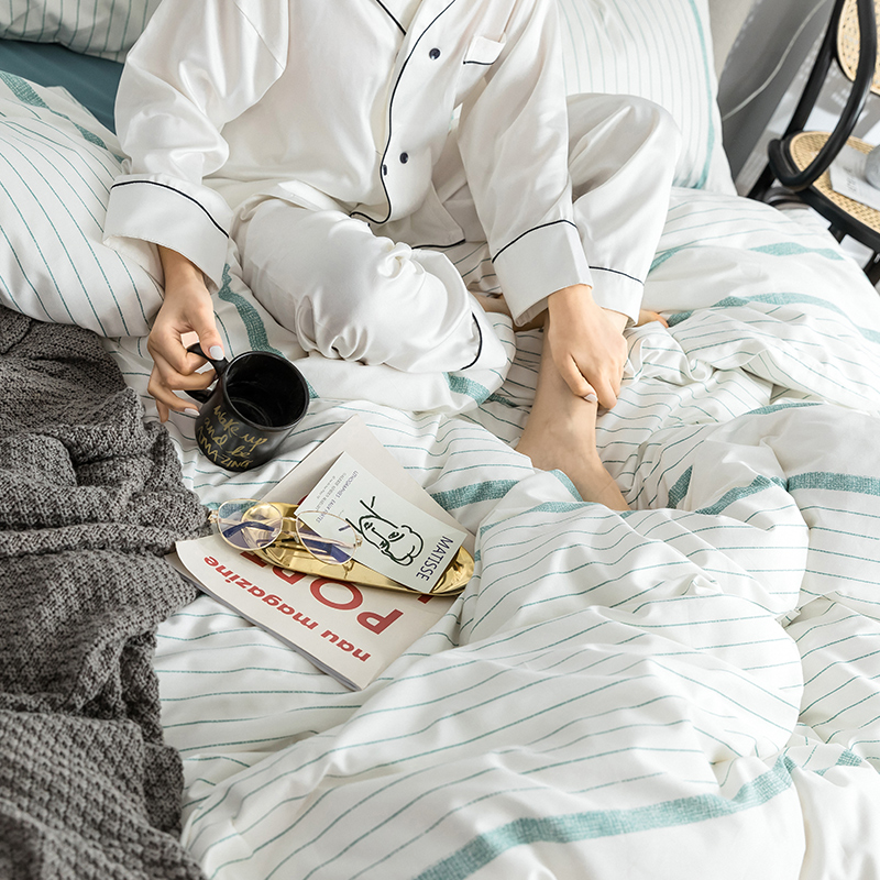lattice Quilt cover singleton student dormitory Single fresh pure cotton Single Quilt cover 1.8m Sheet Cotton Doublein the Bedclothes , Quilt category - from Buy2taobao.com to provide professional Taobao agent buy service
