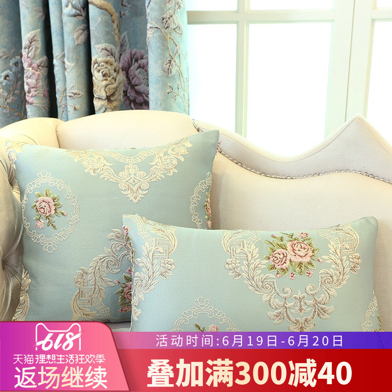 Tia Kahn European style Pillows sofa Lumbar pillow Cushion a living room Pillowcase Fabric art rectangle Large backrestin the Home Fabric , Pillow/Pillow category - from Buy2taobao.com to provide professional Taobao agent buy service
