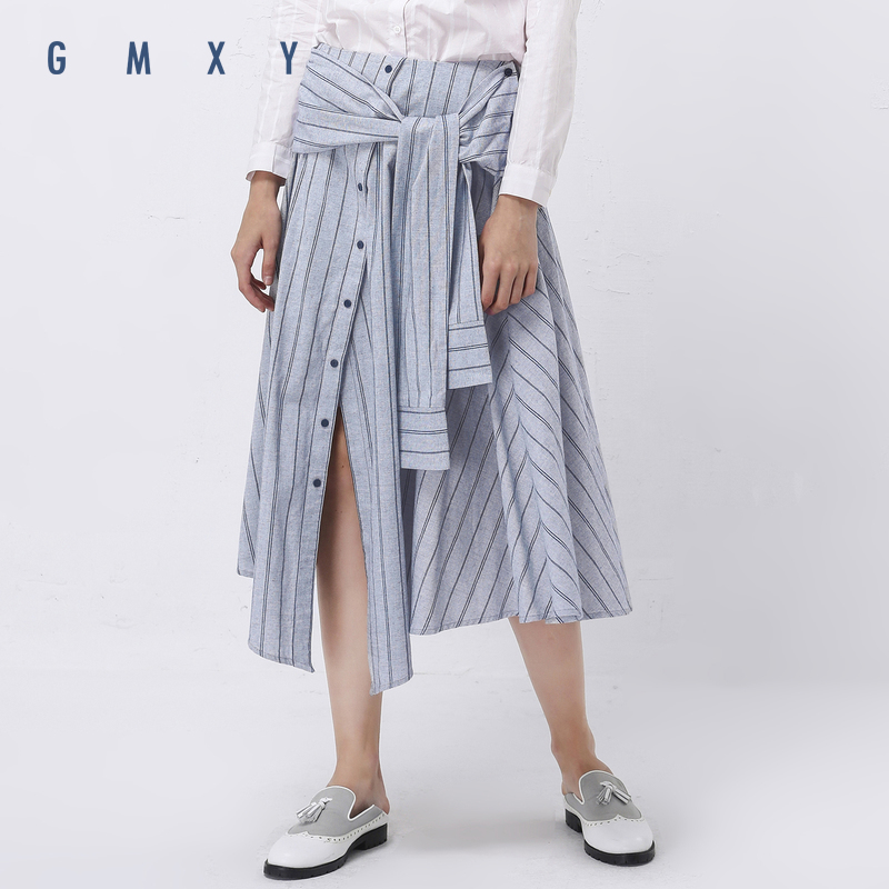 古木夕羊/GMXY2018秋女装新品不对称结构半身裙棉新款潮K277132|msdalam kategori Butik wanita / wanita, skirt - dari Buy2taobao.com untuk memberikan perkhidmatan ejen Taobao profesional membeli