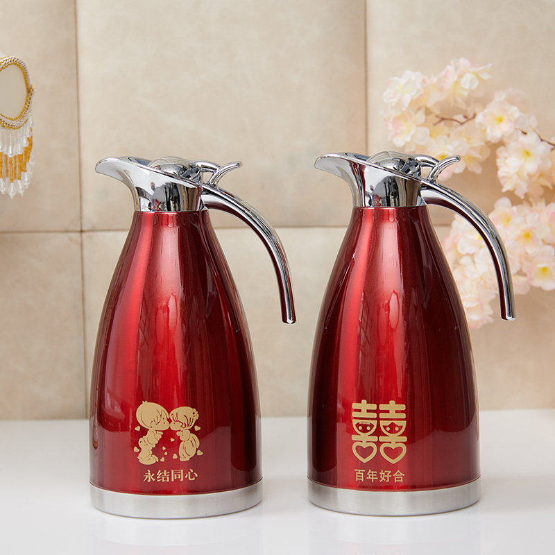 結婚婚慶紅熱水瓶熱水壺暖暖壺保溫壺結婚用品家用陪嫁暖壺陪嫁在類目 餐飲具, 杯子/水杯/水壺, 熱水瓶中 - 來自Buy2taobao.com提供專業的淘寶代購服務
