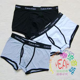 ★四件包邮★外贸正品★CK365系列男士纯棉平角内裤 黑边系列