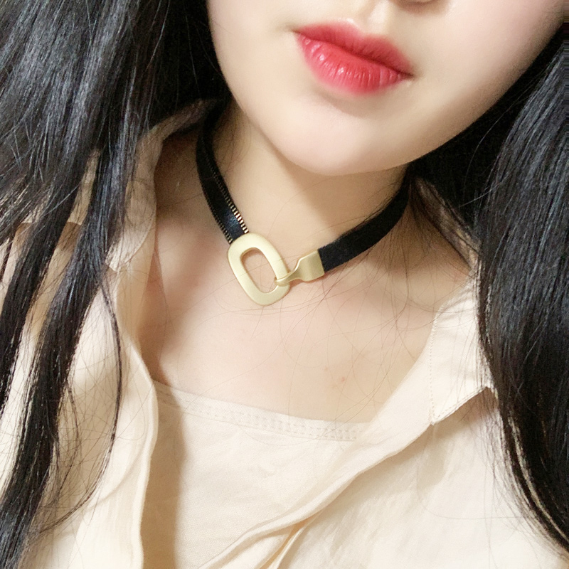 black design Clavicle chain Cold have cash less than that is registered in the accounts temperament Neck strap Net Red Xian Qi Sen family ins Cool necklinein the Accessories/Fashion Jewelry, Necklace category - from Buy2taobao.com to provide professional Taobao agent buy service