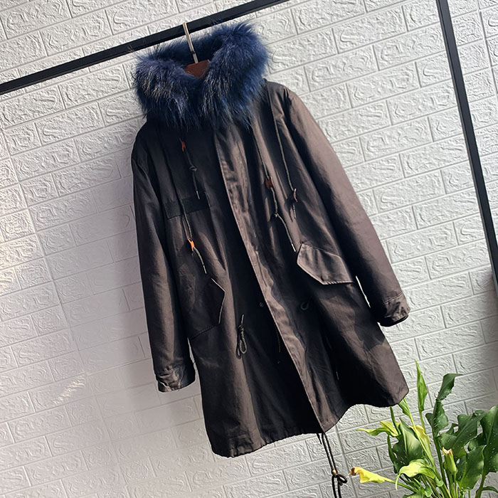 P003进口野生貉子毛领内胆獭兔皮草派克服在类目 女装/女士精品, 皮草中 - 来自Buy2taobao.com提供专业的淘宝代购服务