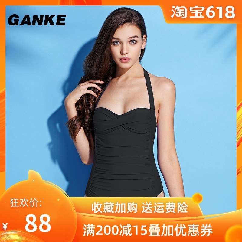 GANKE泳衣女连体显瘦遮肚潮流2019温泉沙滩女士泳衣休闲性感泳装|ruв категории движение/йога/фитнес/фанаты товаров, плавание, сдельный купальник - от Buy2taobao.com для оказания профессиональной услуги покупки агента Taobao