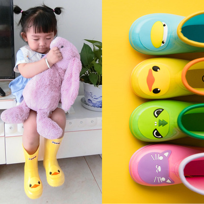 ins儿童雨鞋男童女童宝宝胶鞋小童雨靴可爱公主防滑幼儿学生水鞋