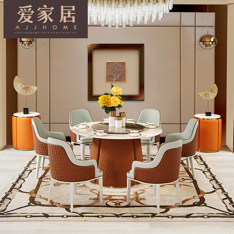 Love Home Postmodern Simplicity Marble Round table Modern fashion Light extravagance Dining Table Italian table FT37in the Residential furniture , Tables , Dining table category - from Buy2taobao.com to provide professional Taobao agent buy service