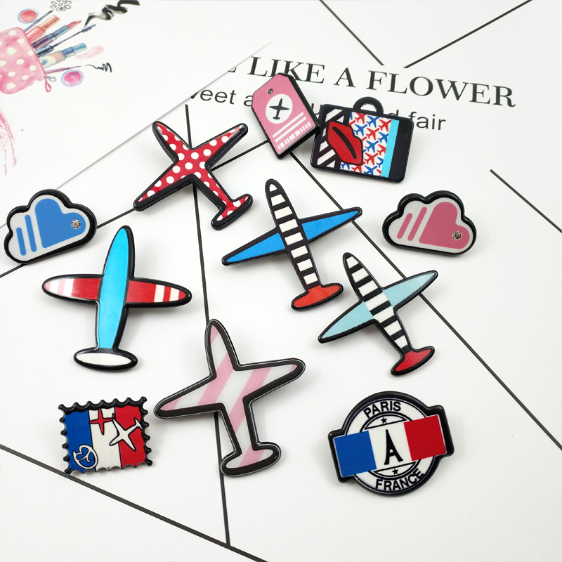 Japan Korea Edition Acrylic Graffiti aircraft stamp lovely badge Pin Like a breath of fresh air Bag decoratein the Accessories/Fashion Jewelry, Brooch category - from Buy2taobao.com to provide professional Taobao agent buy service