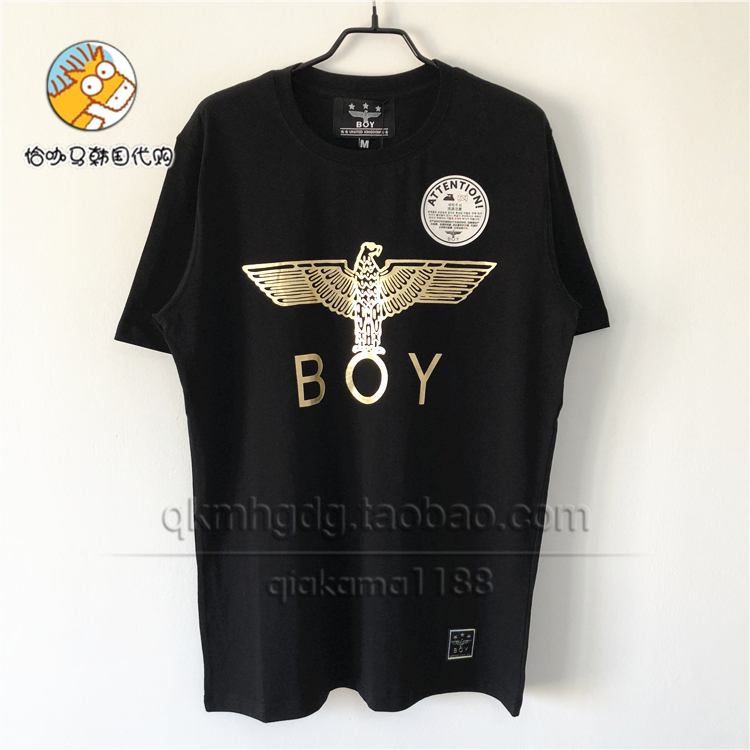 Korean Tide brand BOY KOREA LONDON Classic Eagle BOY lovers leisure time Short sleeved T-shirt TEEin the Women's clothing/Boutique , T-shirt category - from Buy2taobao.com to provide professional Taobao agent buy service