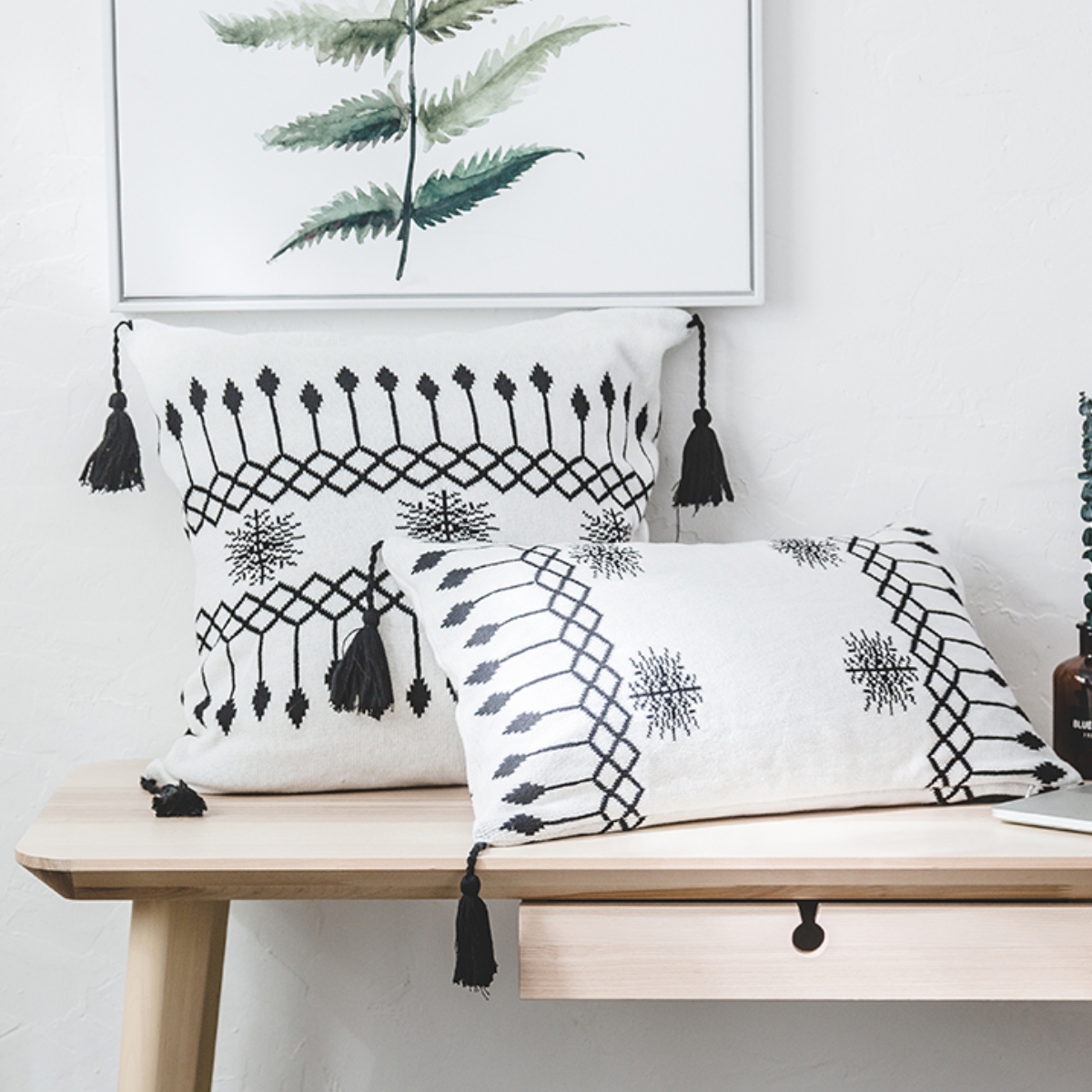 Moonlight Home textiles Cotton Geometry tassels Pillows Nordic Homestay Open Houses a living room sofa decorate Pillowsin the Home Fabric , Pillow/Pillow category - from Buy2taobao.com to provide professional Taobao agent buy service