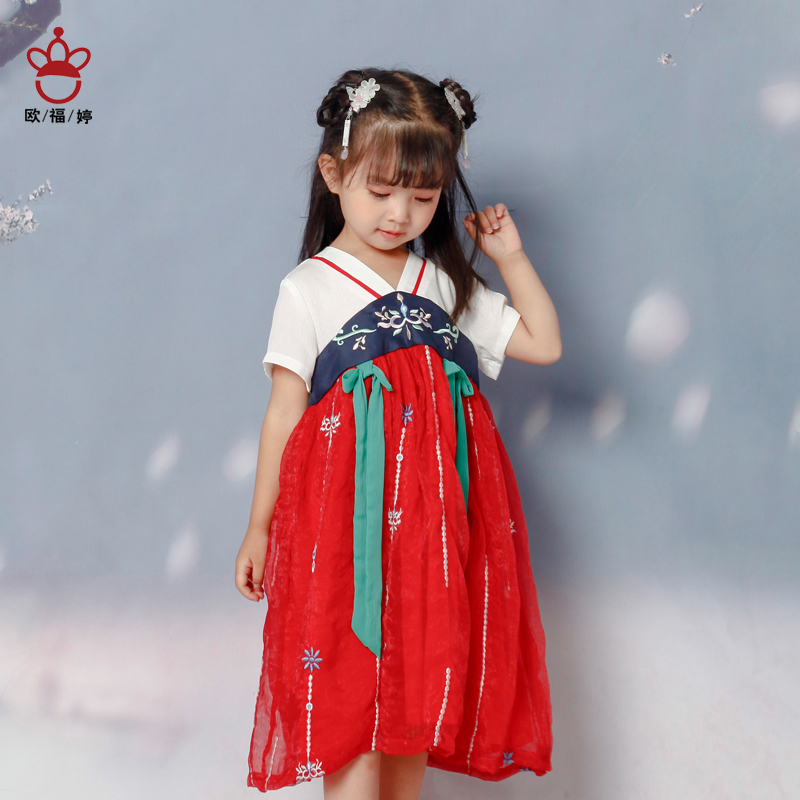 儿童汉服女童古装超仙儒裙中国风改良短袖公主仙女生日连衣裙夏薄|msdalam kategori Kanak-kanak/Bayi/Keluarga dipasang, Kanak-kanak cheongsam/pakaian/pakaian kebangsaan, pakaian - dari Buy2taobao.com untuk memberikan perkhidmatan ejen Taobao profesional membeli