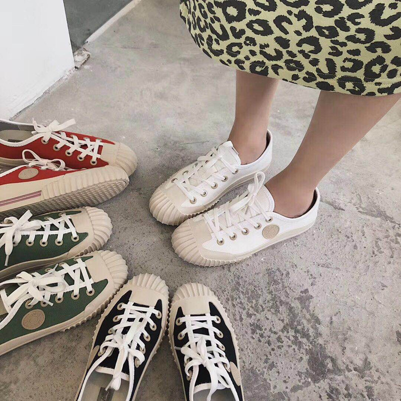 Canvas shoes women 2019 new pattern Spring Korean Edition ulzzang Net Red student Cloth shoes Flat bottom skate shoes ins tidein the Women's Shoes, Canvas shoes category - from Buy2taobao.com to provide professional Taobao agent buy service