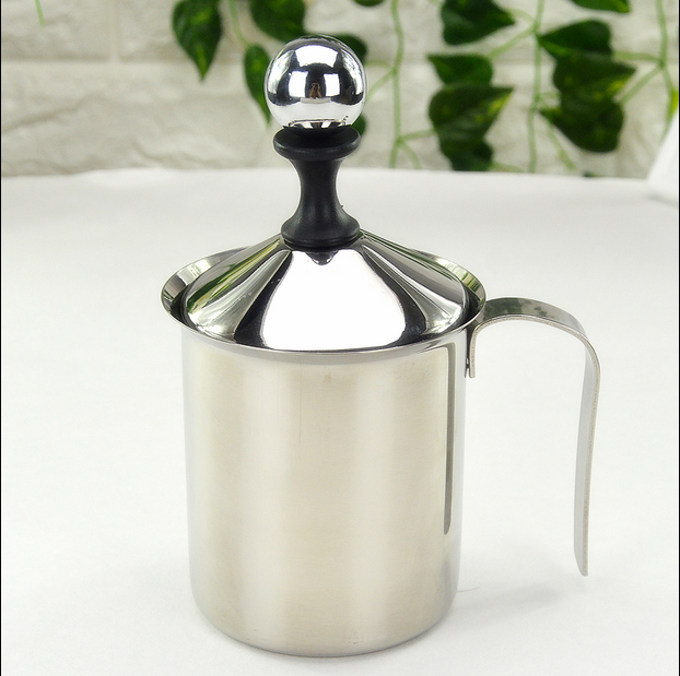 不锈钢打奶泡器 手动双层打奶器 牛奶打泡器咖啡奶泡壶 加厚400ml|ruв категории посуда, кофе, играть для молока - от Buy2taobao.com для оказания профессиональной услуги покупки агента Taobao