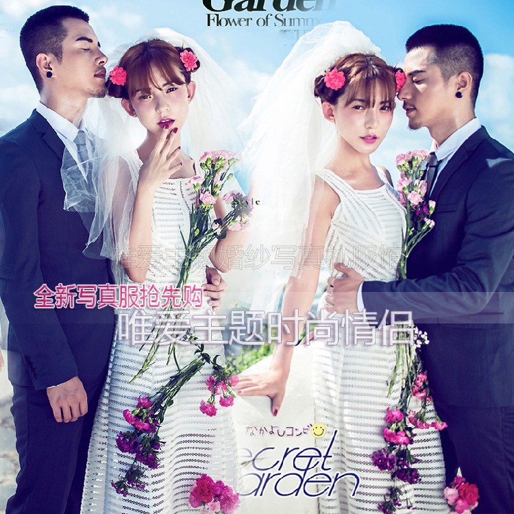 新款影楼主题婚纱 时尚甜美新潮白色中长裙 外景拍摄蜜月旅拍婚纱在类目 女装/女士精品, 婚纱/旗袍/礼服, 婚纱中 - 来自Buy2taobao.com提供专业的淘宝代购服务