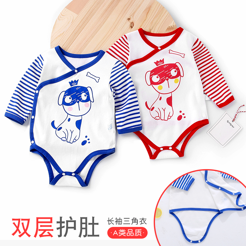 婴儿纯棉连体衣春秋夏季女宝宝护肚男三角包屁衣新生儿爬服睡衣在类目 童装/婴儿装/亲子装, 连身衣/爬服/哈衣中 - 来自Buy2taobao.com提供专业的淘宝代购服务