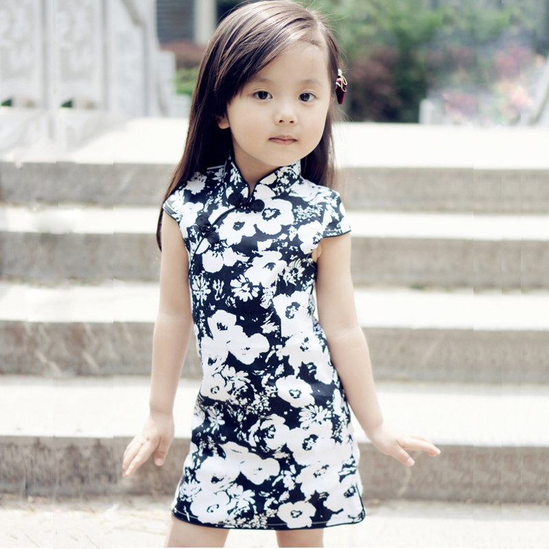 Little Girl girl cheongsam 2019 new pattern Chinese style princess spring and autumn Western style children Cheongsam dress Dressin the Children/Baby/Family fitted , Children's Robes/Costume/National costume , Cheongsam category - from Buy2taobao.com to provide professional Taobao agent buy service