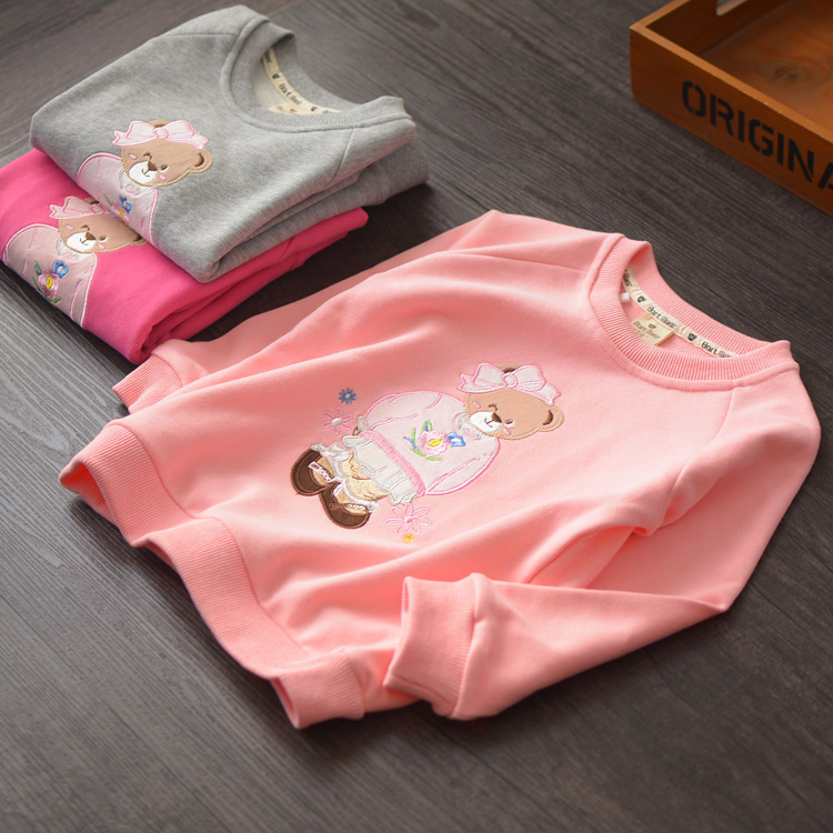 girl coat Long sleeve pure cotton 2018 Autumn new pattern Korean Edition Children's clothing Sweater baby Large children T-shirts jacketin the Children/Baby/Family fitted , Sweater/Fleece category - from Buy2taobao.com to provide professional Taobao agent buy service