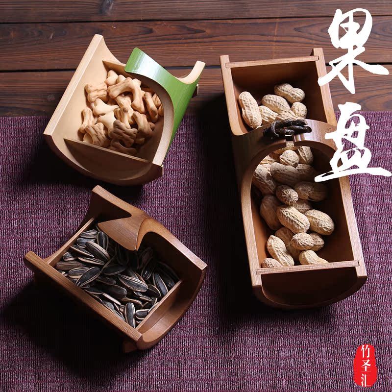 日式茶点盘 和风 竹 创意船型 零食干果盘 点心盘 竹食盒 茶点盒在类目 餐饮具, 茶具, 茶盘中 - 来自Buy2taobao.com提供专业的淘宝代购服务