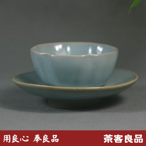 汝州汝瓷开片品茗杯盏 传统陶瓷工艺 茶杯带杯托开片小品杯个人杯在类目 餐饮具, 茶具, 茶杯中 - 来自Buy2taobao.com提供专业的淘宝代购服务
