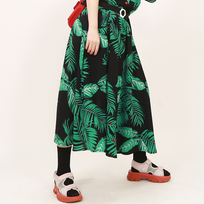 Journey to the original play fashion Botany flowers and plants printing Sandy beach Drape skirt Mid length version Paigein the Women's clothing/Boutique , Skirts category - from Buy2taobao.com to provide professional Taobao agent buy service