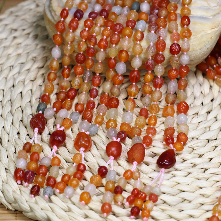 Half price boutique Orange Rounded Caizhu 108 grain Alashan Agate Gobi Stone Gobi agatein the Accessories/Fashion Jewelry, Other Jewelry category - from Buy2taobao.com to provide professional Taobao agent buy service