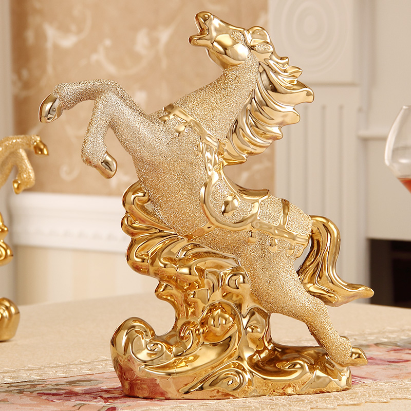 Chinese style ceramics Jinma Home Furnishing ornament Decoration a living room Office Lucky auspicious Jinma Wine cabinet Placein the Home accessories , Decoration category - from Buy2taobao.com to provide professional Taobao agent buy service