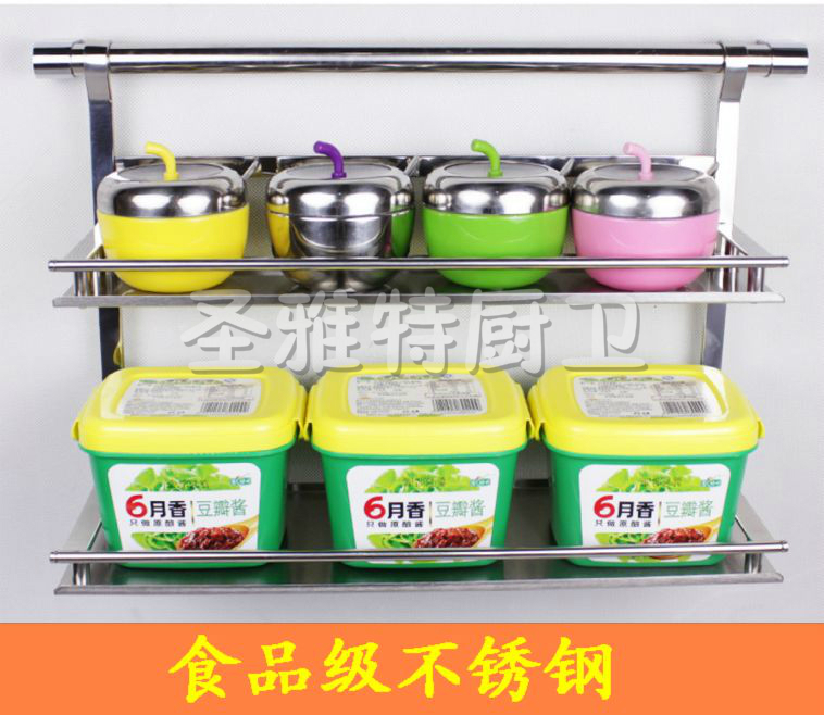 专柜正品304加厚不锈钢厨房置物架挂件双层打孔调味架壁挂收纳架在类目 家装主材, 厨房, 厨房挂件, 置物架中 - 来自Buy2taobao.com提供专业的淘宝代购服务