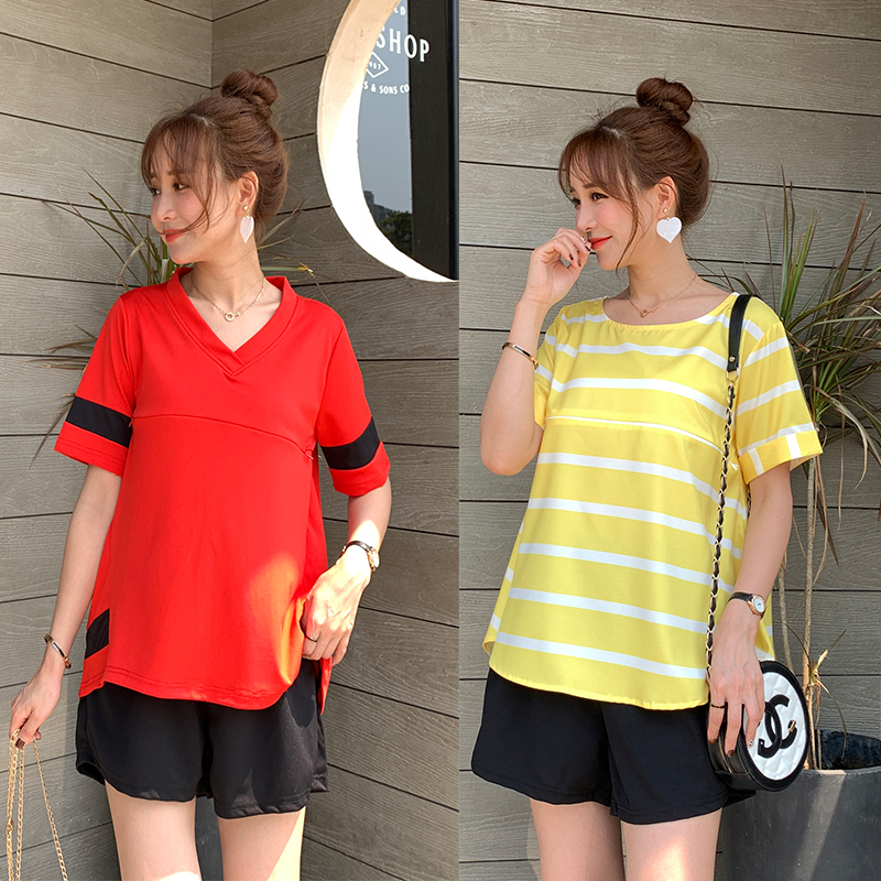 哺乳衣服夏季产后喂奶外出上衣时尚母乳大码辣妈款衣服浦乳两件套在类目 孕妇装/孕产妇用品/营养, 家居服/哺乳装/秋衣裤, 家居服套装中 - 来自Buy2taobao.com提供专业的淘宝代购服务