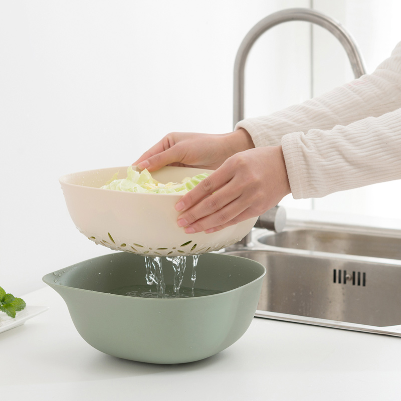 Trays Leach basket kitchen Shopping basket fruit brand new Plastic Large household double-deck Vegetable basin Japanin the Tableware , Tableware , Fruit bowl/Fruit plate/Hamper category - from Buy2taobao.com to provide professional Taobao agent buy service