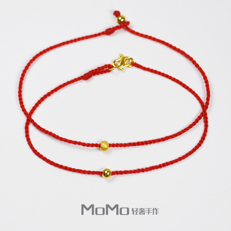 0.4 Mm extremely fine manual weave Year of fate Red string bracelet 24K gold Transfer bead Hand ropein the Accessories/Fashion Jewelry, Bracelets category - from Buy2taobao.com to provide professional Taobao agent buy service