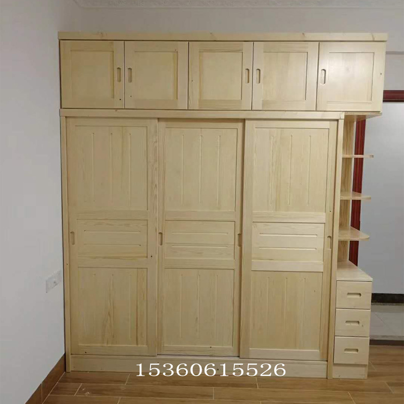 Shenzhen solid wood Push pull Sliding door wardrobe customized Log Whole Cloakroom pine Wardrobe bedroom Lockers Customizedin the Residential furniture , Cabinet , Wardrobe category - from Buy2taobao.com to provide professional Taobao agent buy service