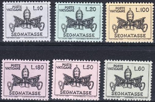 蒂冈1968邮票 欠资邮票 国徽 6全 原胶全品在类目 古董/邮币/字画/收藏, 邮品, 外国邮票中 - 来自Buy2taobao.com提供专业的淘宝代购服务