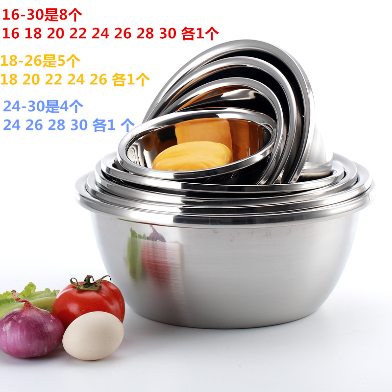 Stainless steel Seasoning pots suit high quality thickening Trays kitchen Soup pots Fanpen household Basin Bowl beat eggsin the Tableware , Tableware , Basin category - from Buy2taobao.com to provide professional Taobao agent buy service