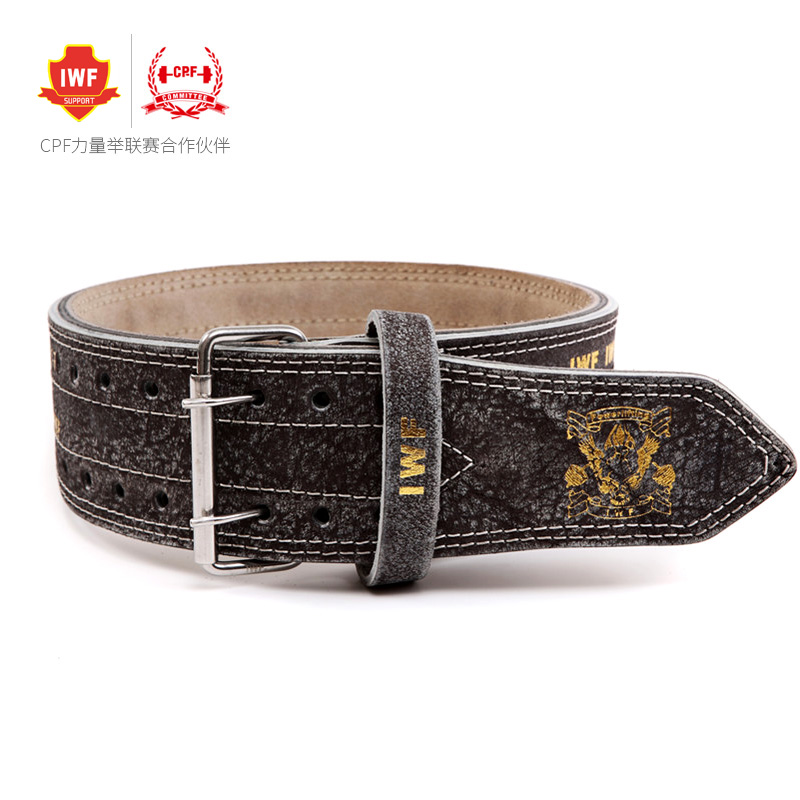 Hong Kong Double Dragon IWF Super thick 13mm The first layer cowhide Retro Deadlift Squat belt power protective clothingin the Sports/Yoga/Fitness/Fans supplies , Sports Safety category - from Buy2taobao.com to provide professional Taobao agent buy service