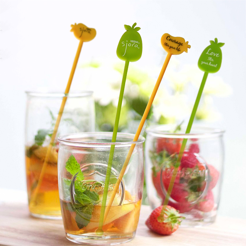 Bar Supplies Art Fruit shape Plastic Swizzle stick originality decorate Juice bar Coffee bar The stirring rod 10 branchin the Kitchen/Cooking utensils , Kitchen Gadgets/Kitchen storage , Stirring rod category - from Buy2taobao.com to provide professional Taobao agent buy service