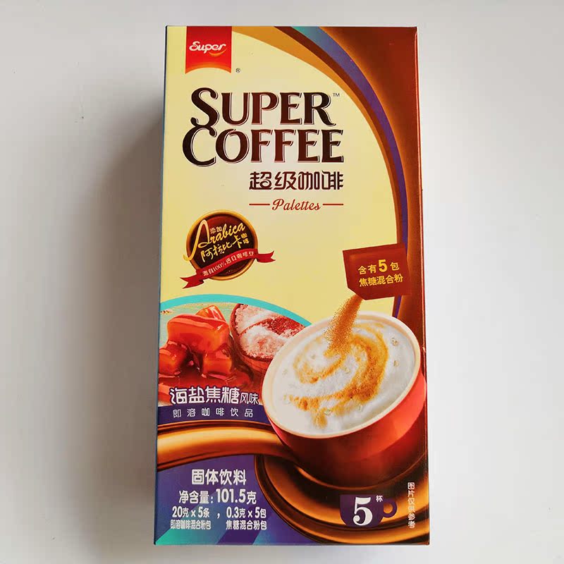 Super超级咖啡 海盐焦糖风味即溶咖啡101.5g添加进口咖啡豆特价|msdalam kategori kopi/oatmeal/Dibancuh ke dalam teh, kopi segera/biji kopi/serbuk, kopi segera - dari Buy2taobao.com untuk memberikan perkhidmatan ejen Taobao profesional membeli