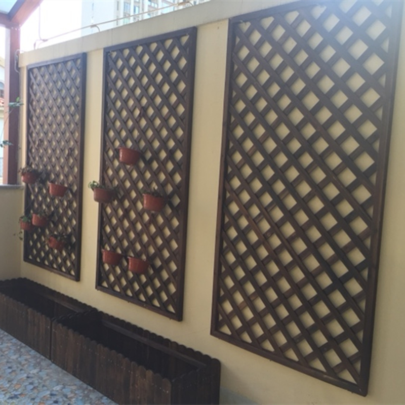 Anticorrosive wood fence enclosure guardrail Carbonized wood grid Mesh Wooden fence Climbing Flower trellis screen partition Flower trellisin the Flower delivery/Flowers simulation/Plants gardening , Gardening supplies , Large fence/Fences category - from Buy2taobao.com to provide professional Taobao agent buy service