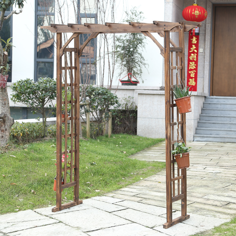 別墅裝飾拱門戶外庭院碳化防腐木拱門花園門婚慶拱門在類目 鮮花速遞/花卉仿真/綠植園藝, 園藝用品, 大型籬笆/柵欄中 - 來自Buy2taobao.com提供專業的淘寶代購服務