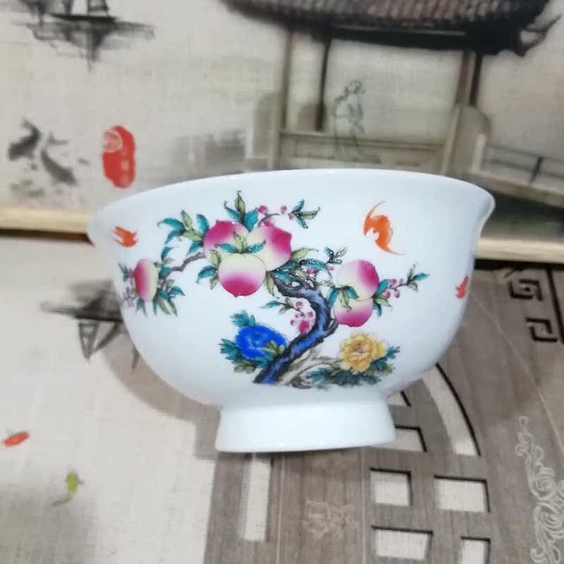 Jingdezhen Bone ceramics 4.5 Peach-Shaped Mantou Tall Rice bowl customized the elderly birthday Giftware householdin the Tableware , Tableware , Bowl category - from Buy2taobao.com to provide professional Taobao agent buy service