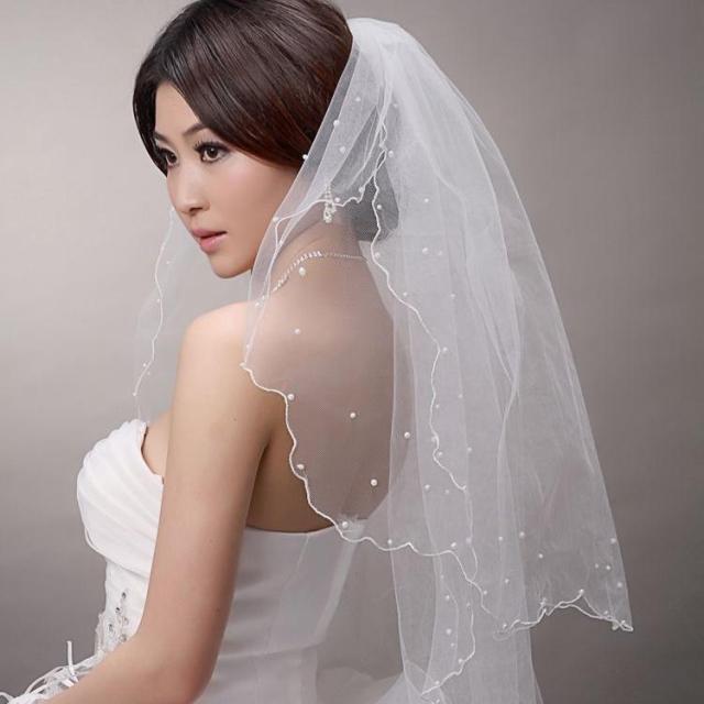 韩式新娘头纱1.5米单层月牙边粘珠珠短款婚纱配饰简约头纱|msdalam kategori Aksesori/Belt kulit/Hat/Muffler, aksesori pakaian perkahwinan, Veil - dari Buy2taobao.com untuk memberikan perkhidmatan ejen Taobao profesional membeli