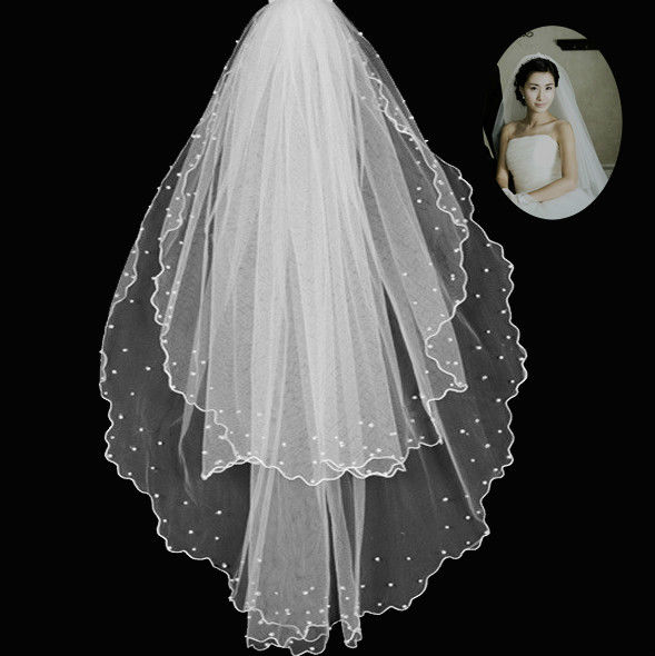 Bridal veil double-deck Handmade beads Multi-layer veil 2014 Wedding dress accessories Easy Hard veilin the Accessories/Leather belt/Hat/Muffler , Wedding dress accessories , Veil category - from Buy2taobao.com to provide professional Taobao agent buy service
