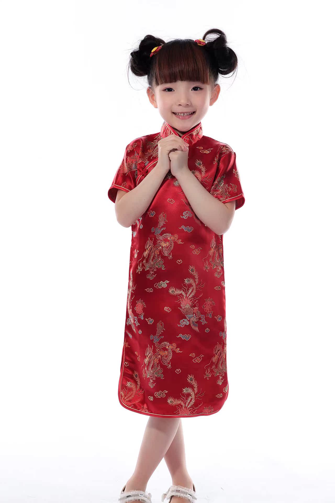 summer children cheongsam 2000-1 girl Tang costume Princess Dress Ethnic style Little Girl Guzheng Costumein the Women's clothing/Boutique , Wedding/Cheongsam/Formal dress , Cheongsam category - from Buy2taobao.com to provide professional Taobao agent buy service