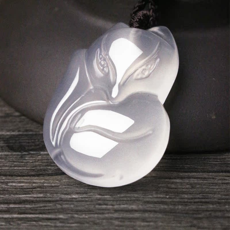 White Chalcedony Jade Pendant Couple Pendant Necklace Ping An buckle Fox Girlfriend Peach blossom Pendant Jewelry inbNL4UCin the Jewelry/Diamond/Jade/Gold , Other natural jade , Choker category - from Buy2taobao.com to provide professional Taobao agent buy service
