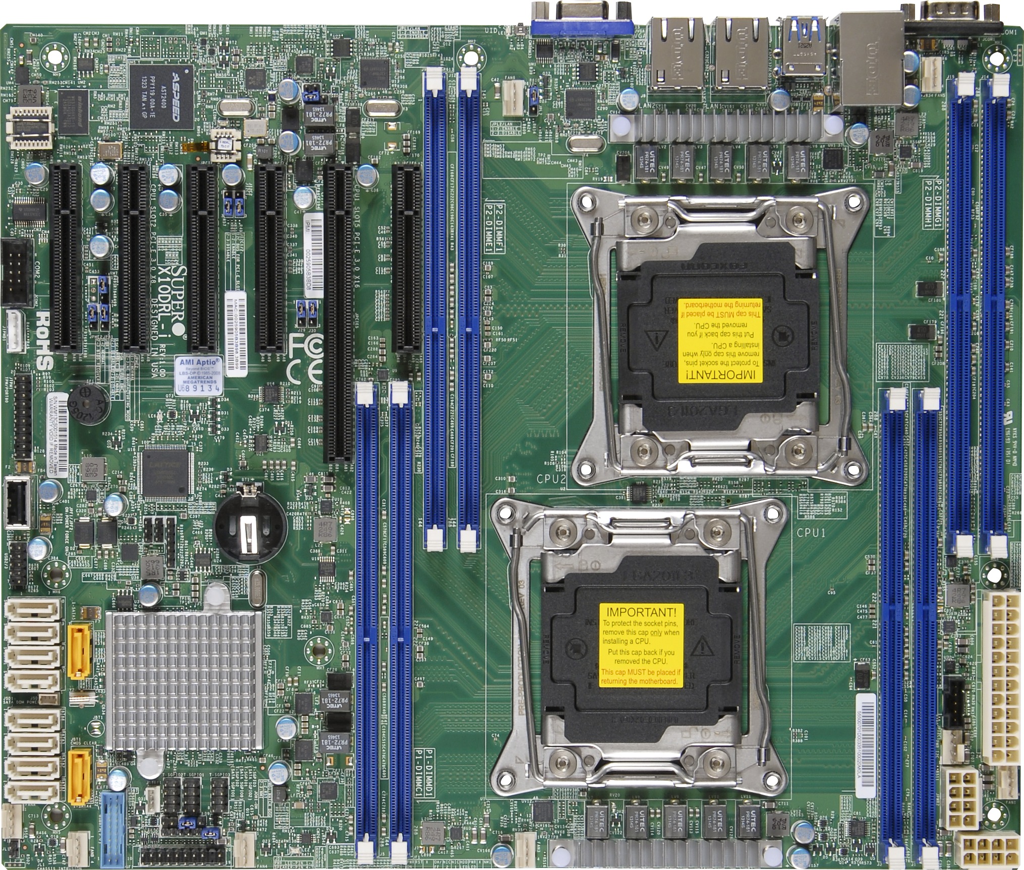 超微x9dai c602 服务器主板 支持e5-2600 v2 全新盒包三年保