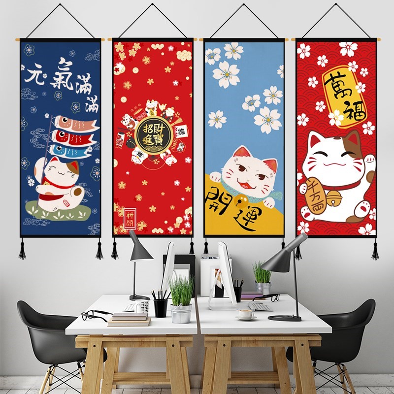 料理店大号家居挂件装饰墙招财猫挂布墙布壁毯布艺大气用品墙饰|ruв категории домашний ткань, гобелен/гобелен - от Buy2taobao.com для оказания профессиональной услуги покупки агента Taobao