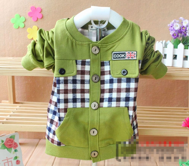 New Autumn Boy lattice Mosaic pocket decorate Cardigan jacket Children coat Children's clothing U-021in the Children/Baby/Family fitted , Coat/Jacket/Overcoat , Ordinary jacket category - from Buy2taobao.com to provide professional Taobao agent buy service